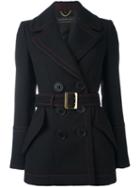 Burberry Double Breasted Belted Jacket
