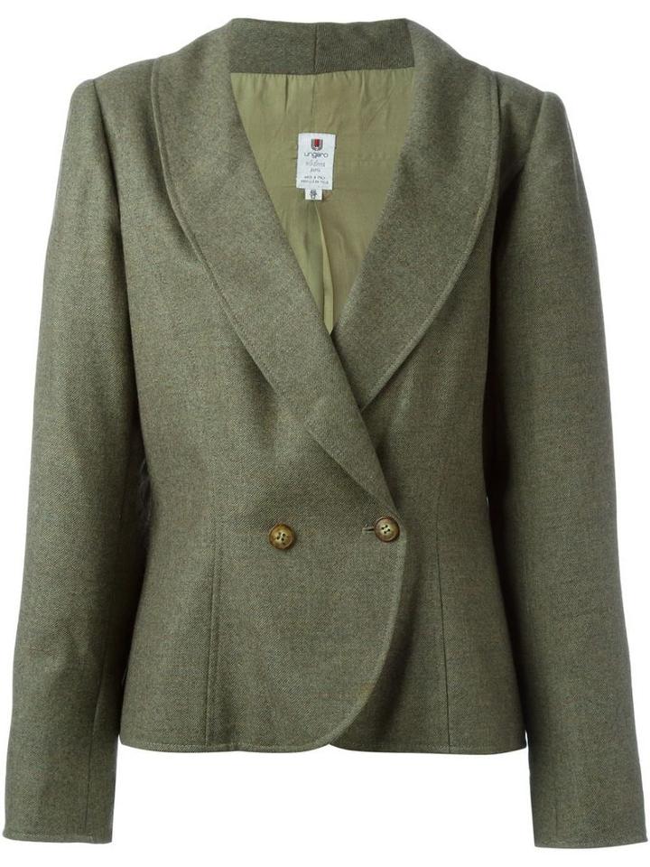 Emanuel Ungaro Pre-owned Curved Hem Blazer - Green