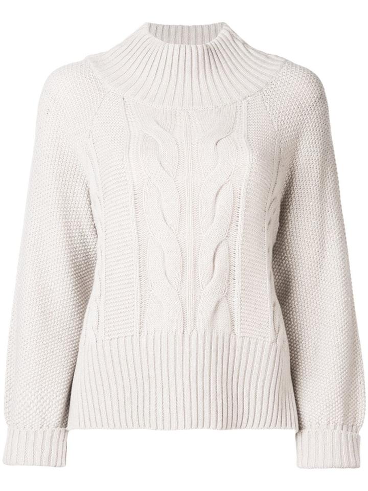 Lorena Antoniazzi Cable Knit Jumper - Grey