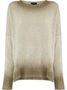 Avant Toi Oversized Gradient Sweater - Neutrals