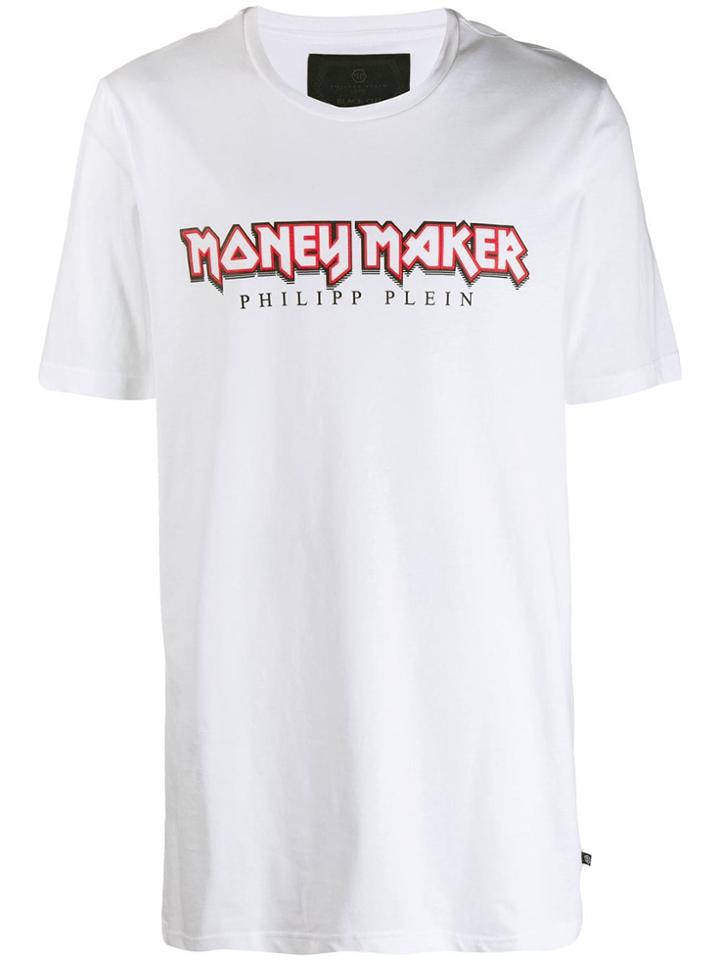 Philipp Plein Round Neck Statement T-shirt - White