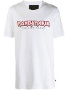Philipp Plein Round Neck Statement T-shirt - White