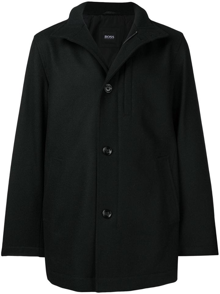 Boss Hugo Boss Stand Up Collar Coat - Black