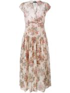 Twin-set - Pleated Dress - Women - Cotton - 44, Women's, Nude/neutrals, Cotton