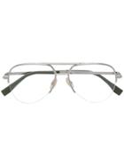 Fendi Eyewear Aviator Glasses - Silver