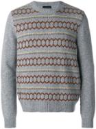 Prada Intarsia Sweater - Grey