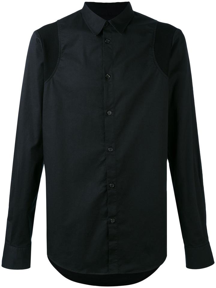 Dsquared2 - Ribbed Insert Shirt - Men - Cotton/spandex/elastane - 48, Black, Cotton/spandex/elastane