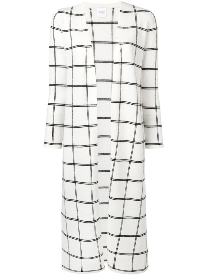 Madeleine Thompson Double Check Cardigan - White