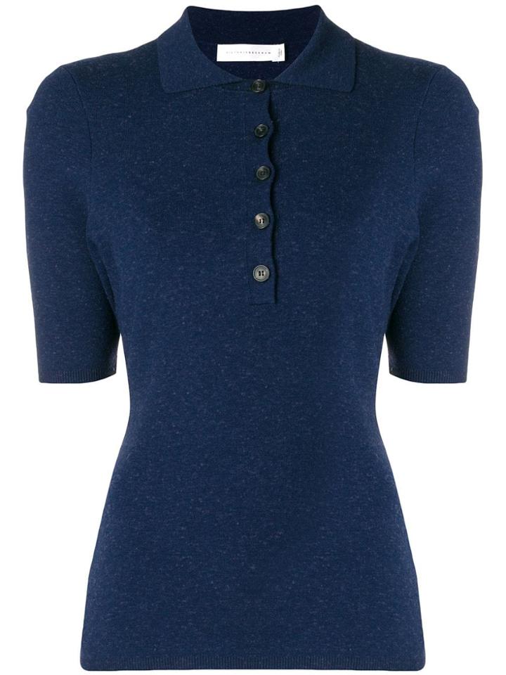 Victoria Beckham Half-sleeved Sweater - Blue