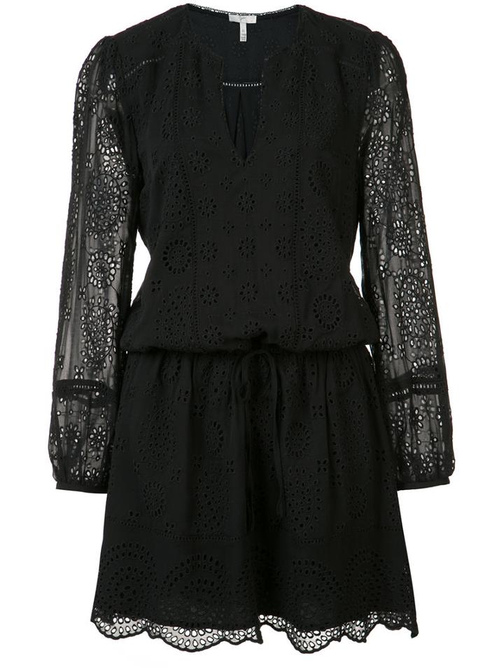 Joie Lace Trim Dress, Women's, Size: Medium, Black, Silk/polyester