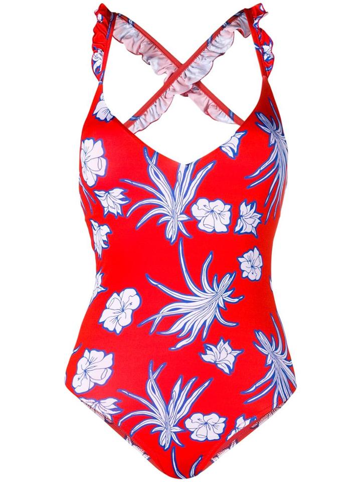 Pinko Floral Swimsuit - Red