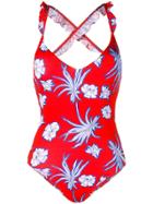 Pinko Floral Swimsuit - Red