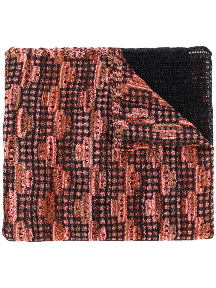 M Missoni Contrast Scarf - Pink & Purple