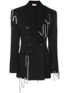 Christopher Kane Crystal-chain Tailored Jacket - Black