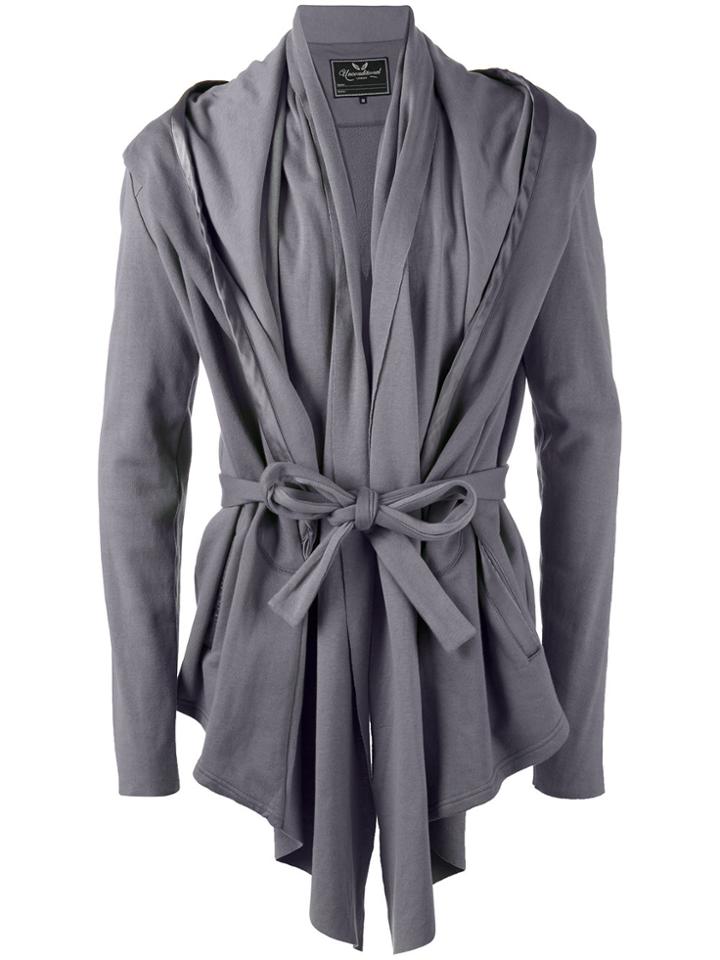 Unconditional Belted Drape Insert Jacket - Grey