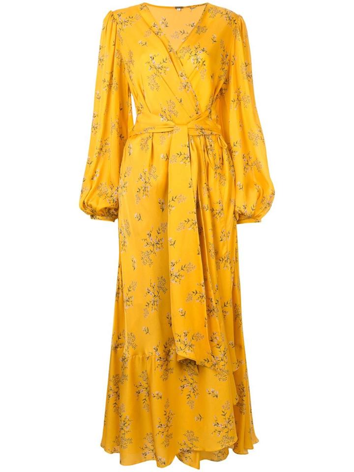 Johanna Ortiz Exotic Print Wrap Dress - Yellow