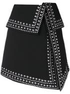 Amuse Embellished Structured Skirt - Black