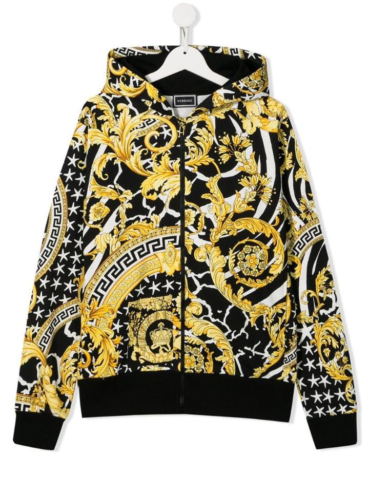 Young Versace Teen Hooded Sweatshirt - Yellow
