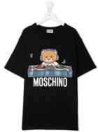Moschino Kids Teen Dj Teddy Bear T-shirt - Black