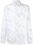 Etro Floral Print Shirt, Men's, Size: 42, White, Cotton