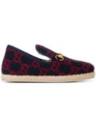 Gucci Gg Espadrille Loafers - Blue