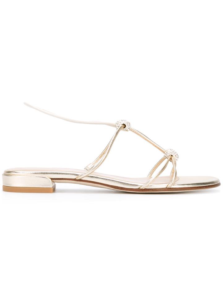 Stuart Weitzman Tweety Sandals - Metallic