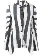 Rundholz Striped Fitted Jacket - White