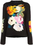 Smythe Floral Intarsia Jumper - Black