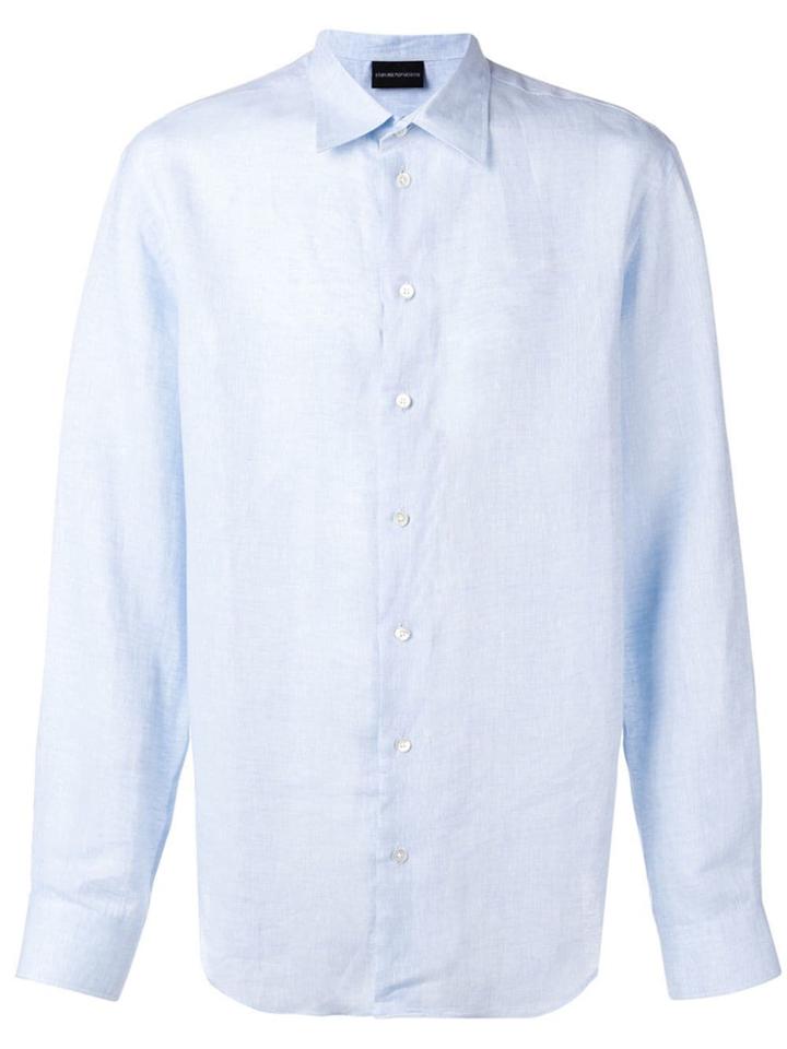 Emporio Armani Classic Button Up Shirt - Blue