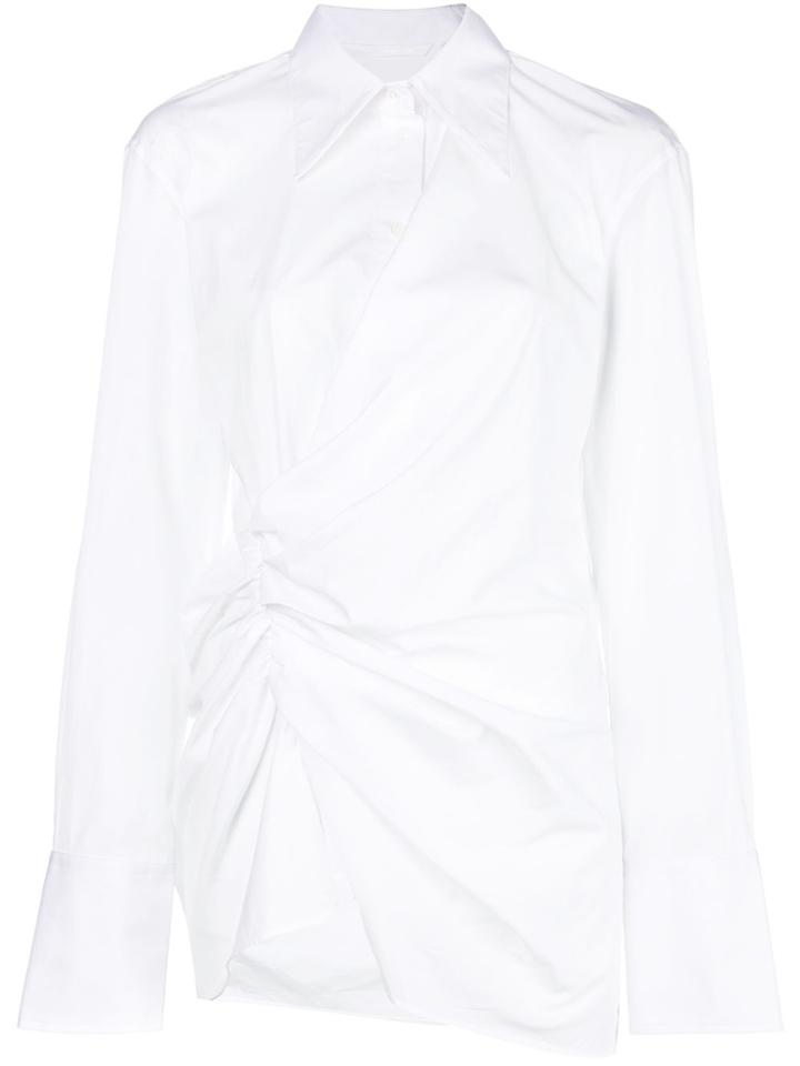 Helmut Lang Ruched Shirt - White