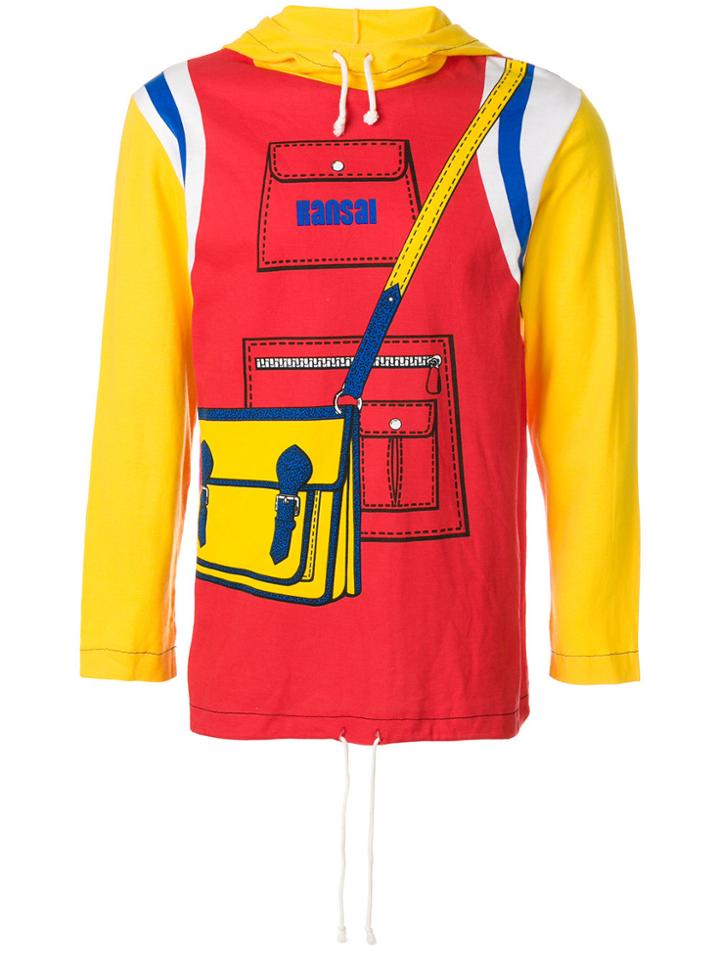 Kansai Yamamoto Vintage Printed Hoodie - Yellow & Orange