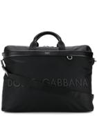 Dolce & Gabbana Leather Embossed Tote Bag - Black