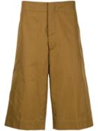 Jil Sander Over The Knee Tailored Shorts - Brown