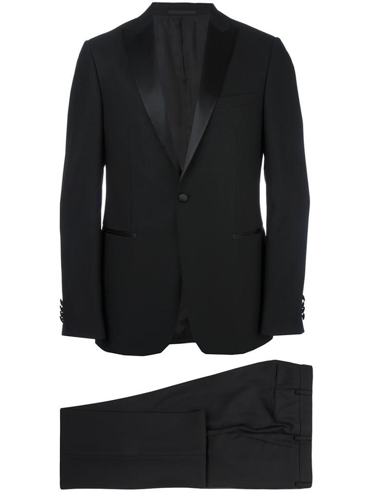 Z Zegna Tailored Dinner Suit, Men's, Size: 52, Black, Acetate/viscose/wool