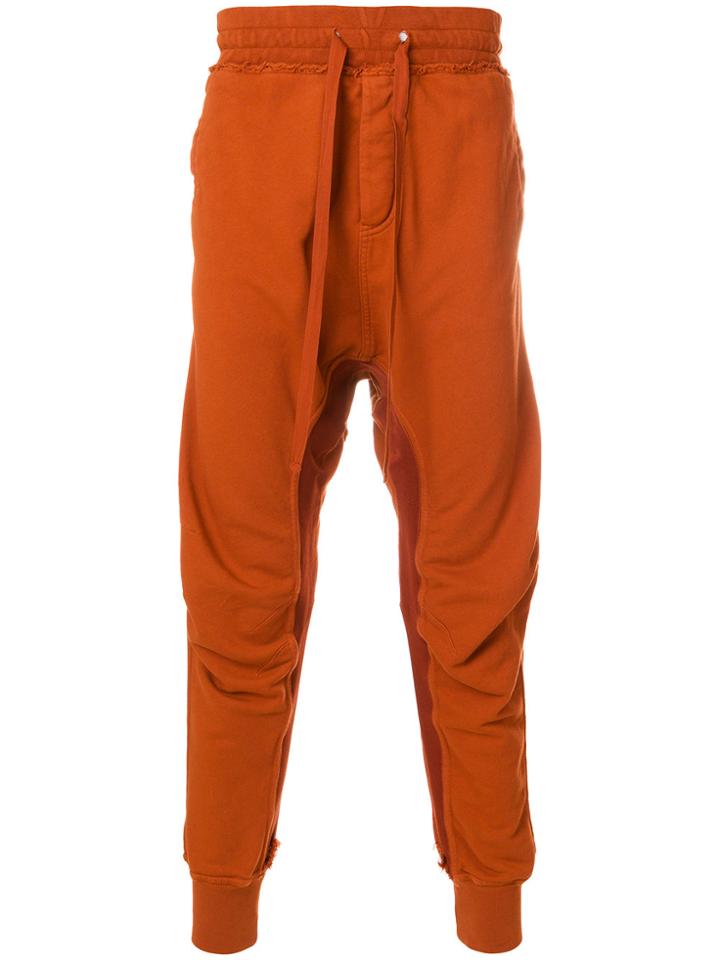 Haider Ackermann Distressed Detail Drop Crotch Pants - Yellow & Orange
