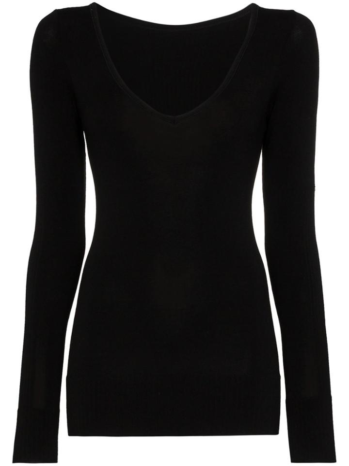 Fusalp Troop Ii V-neck Ski Base Layer Top - Black