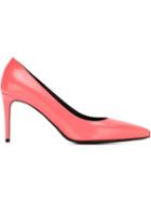 Saint Laurent Paris Pumps, Women's, Size: 39, Pink/purple, Calf Leather/leather