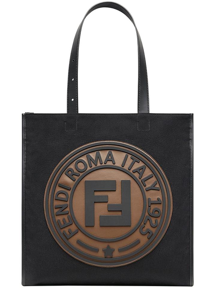 Fendi Logo Tote Bag - Black