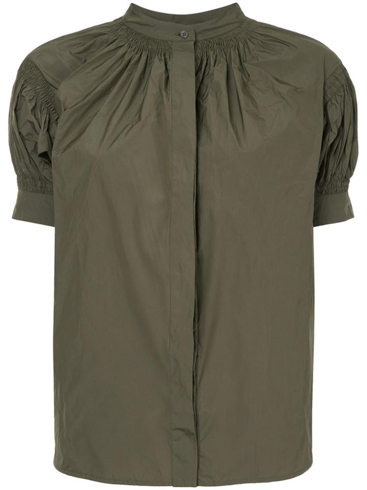 Jil Sander Gathered Puff-sleeve Shirt - Green
