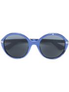 Gucci Eyewear Oversized Round Sunglasses, Women's, Size: 55, Blue, Acetate