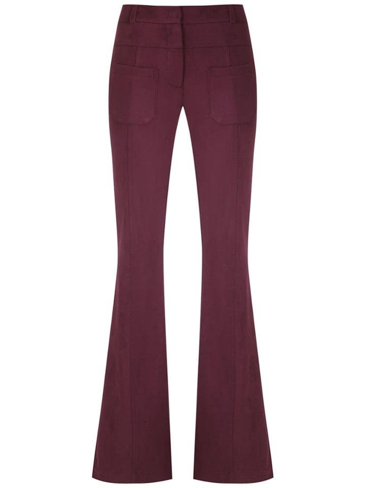 Olympiah Slim Fit Flared Trousers - Purple