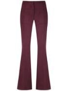 Olympiah Slim Fit Flared Trousers - Purple