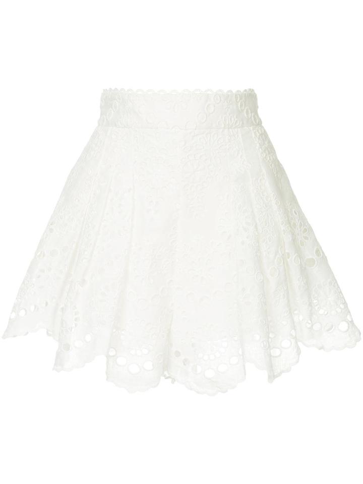 Zimmermann Bowie Scallop Skirt - White