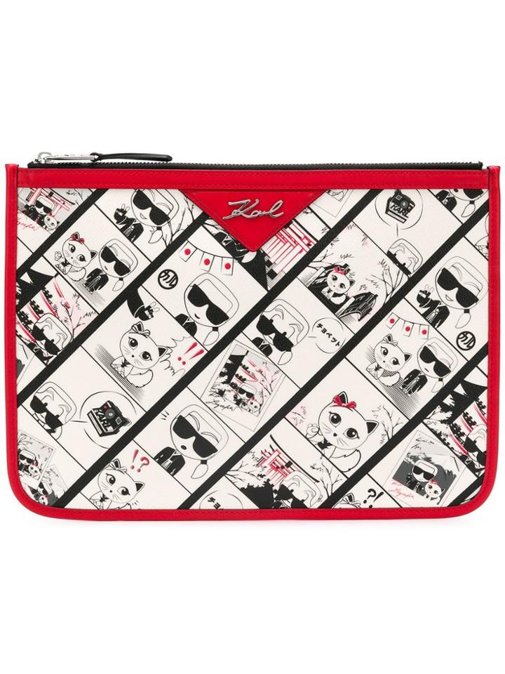 Karl Lagerfeld Ikonik Clutch Bag - Black
