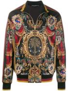 Dolce & Gabbana Heraldic Print Bomber Jacket - Black
