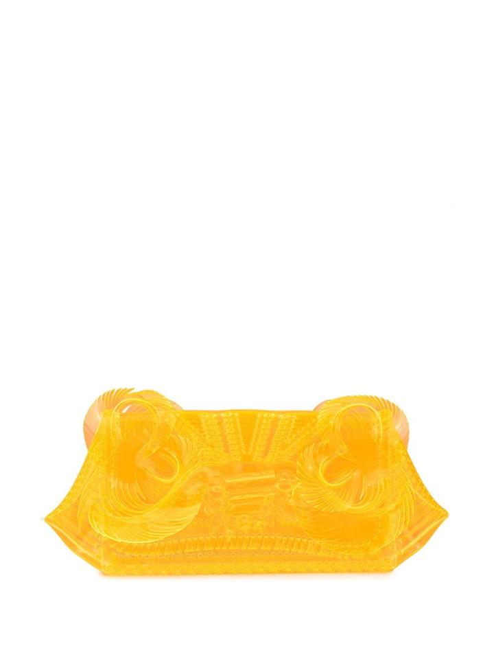 Mame Vinyl Chloride Clutch Bag - Orange