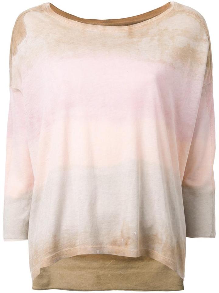 Raquel Allegra Bleached Stripe T-shirt, Women's, Size: 0, Pink/purple, Cotton/polyester
