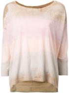 Raquel Allegra Bleached Stripe T-shirt, Women's, Size: 0, Pink/purple, Cotton/polyester