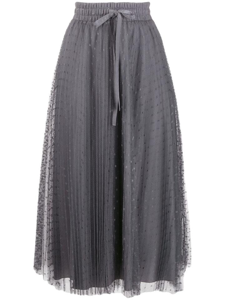 Red Valentino Tulle Pleated Skirt - Grey