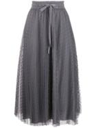 Red Valentino Tulle Pleated Skirt - Grey